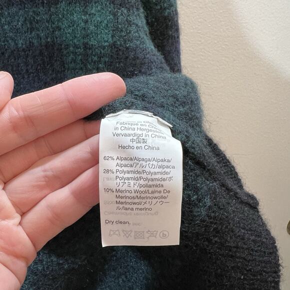 J.Crew Womens Alpaca Merino Wool Sweater Sz XS Tartan Plaid Preppy Academiacore - Picture 4 of 7